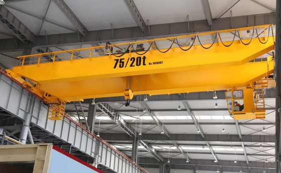 جرثقیل EOT دو تیرچه ای مدل اروپایی 32T با موتور ABB بالابر ترولی