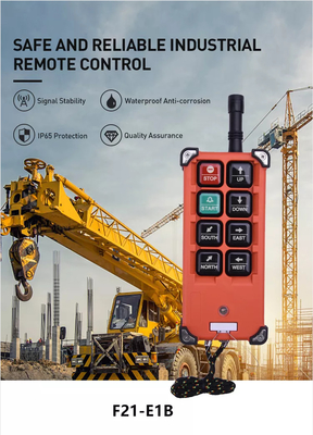 ریموت کنترل 6 دکمه ای بی سیم صنعتی Telecrane F21-E1b