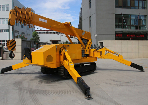 جرثقیل مینی اسپایدر تلسکوپی بوم 1T-8T با پایه های سطح خودکار