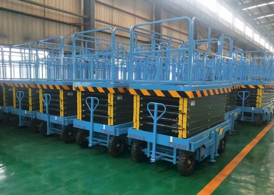 سکوی بالابر هیدرولیک 14 متری 450 کیلوگرمی با دریچه تعادل هشدار سطح