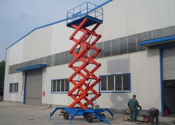 سکوی بالابر هیدرولیک GTJZ 14 متری 300 کیلوگرمی سکوی هوایی متحرک فولاد منگنز